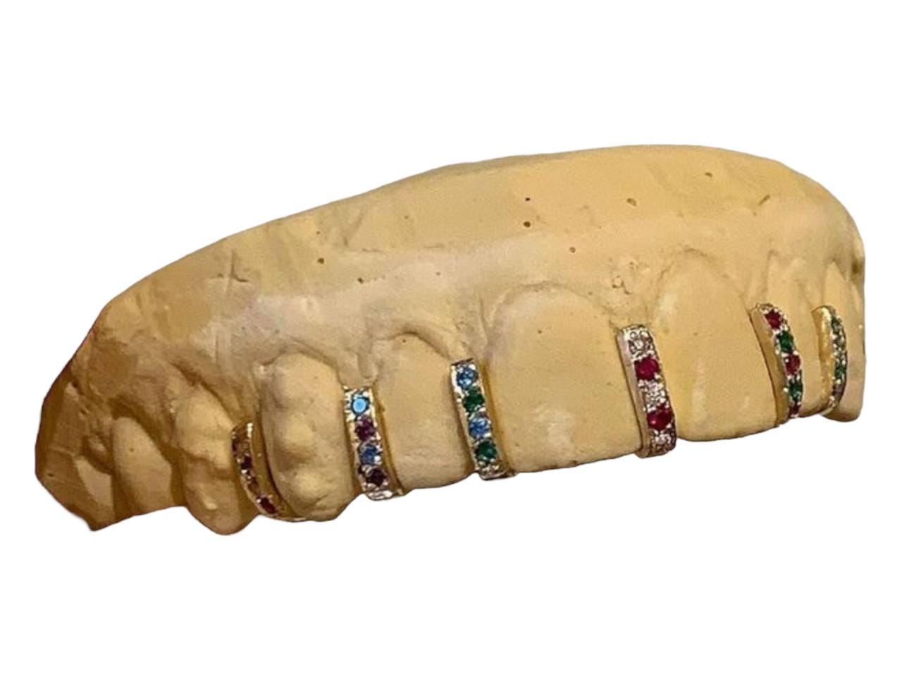 Iced Out Diamond Gap Grillz: Custom Gemstone Tooth Cap