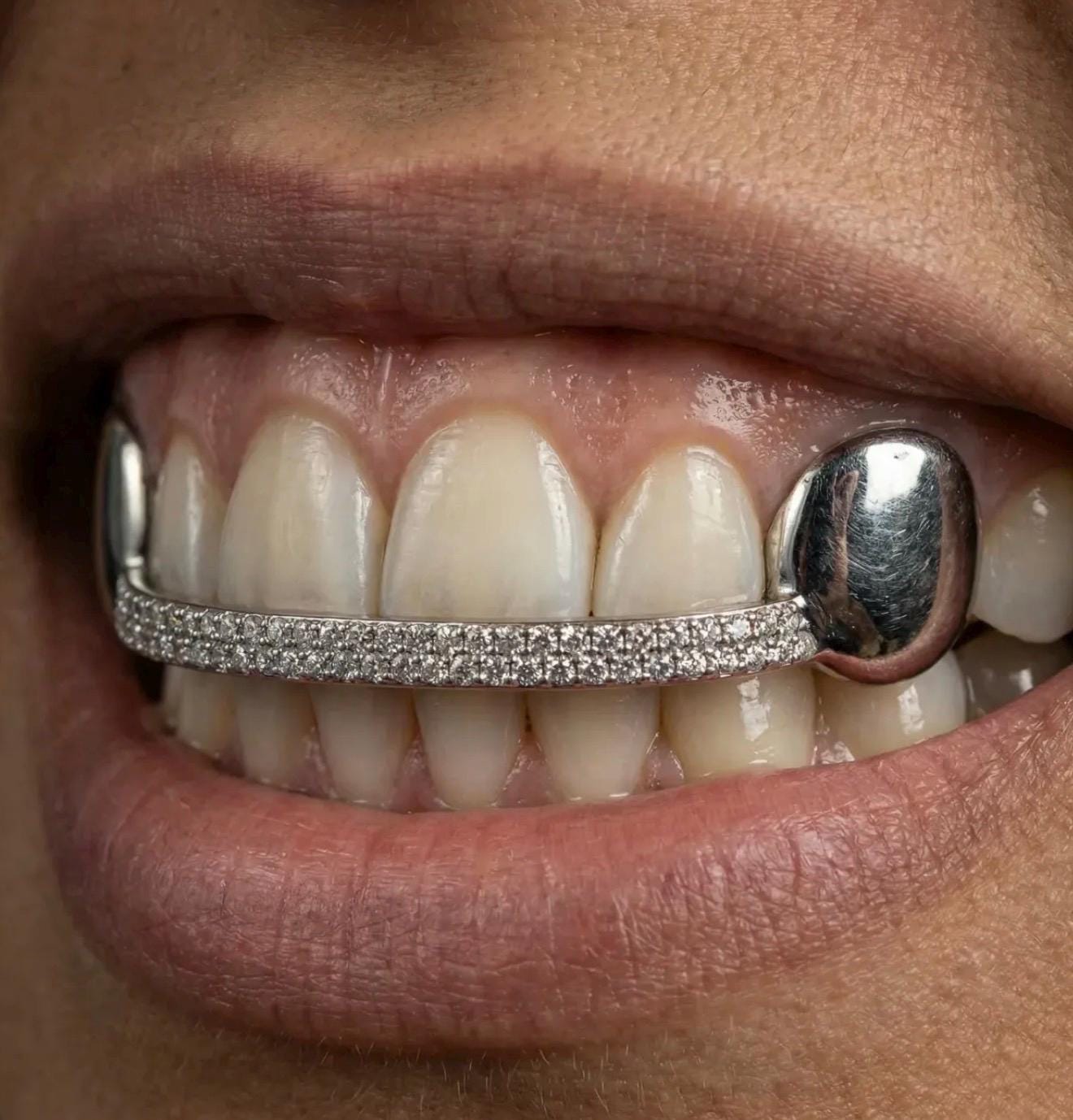 Custom diamond bar vvs Moissanite grillz