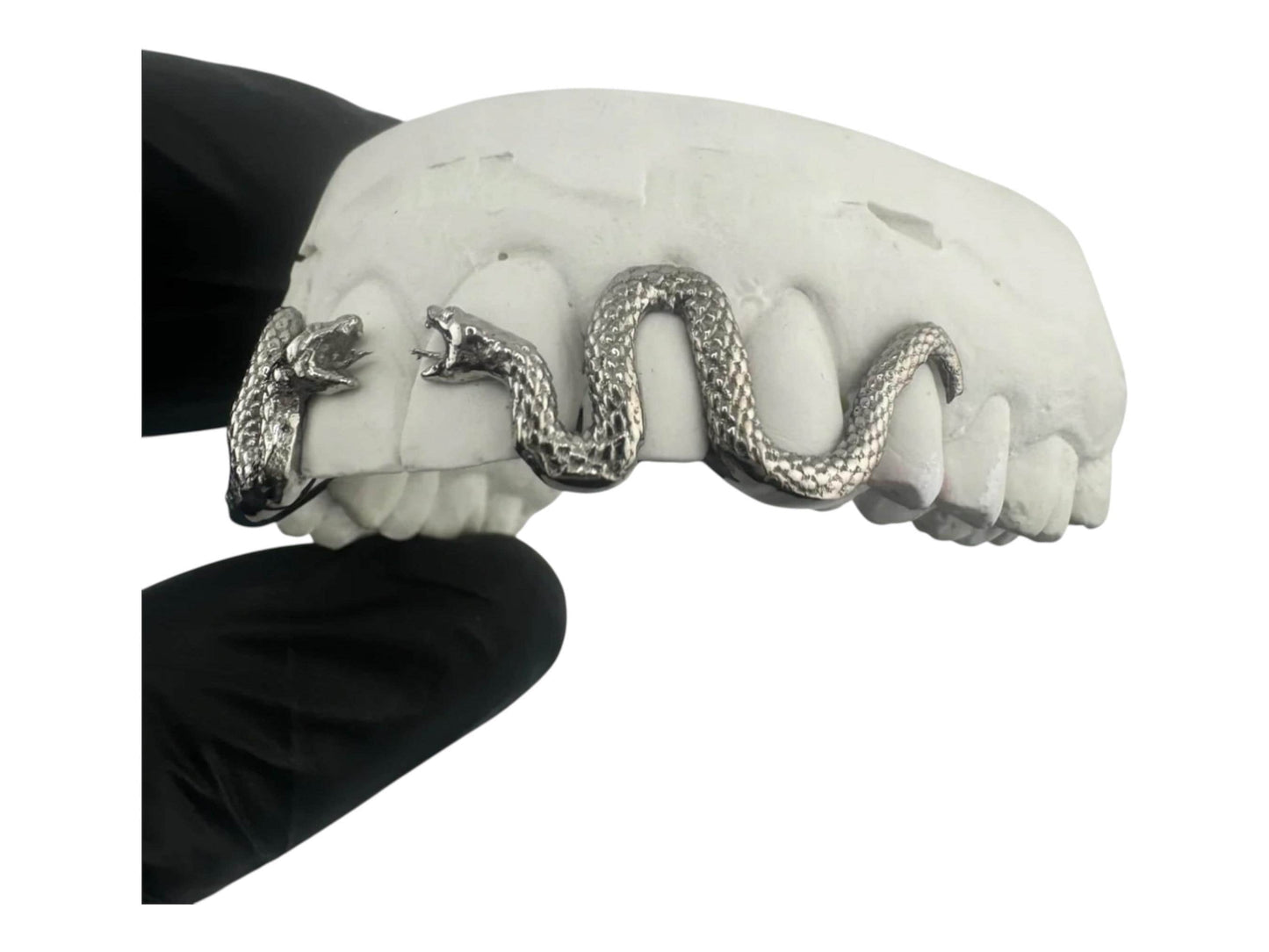 Custom Snake Grillz: Silver or Gold Snake Teeth Grill - CAD Design