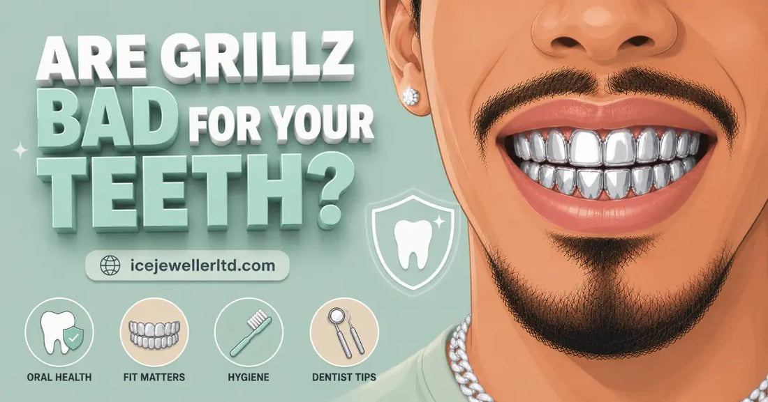 Are grillz bad for your teeth – oral health guide for custom grillz wearers by Ice Jeweller UK