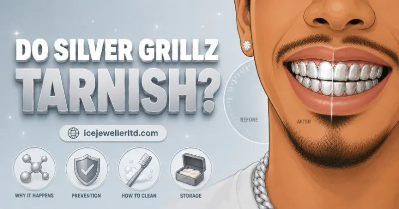 Do silver grillz tarnish – how to prevent and remove tarnish from 925 silver grillz, Ice Jeweller UK