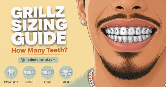 Grillz sizing guide – how many teeth to cover, single tooth to full set by Ice Jeweller UK
