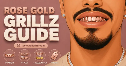 Rose gold grillz UK complete guide styles, cost and how to order, Ice Jeweller