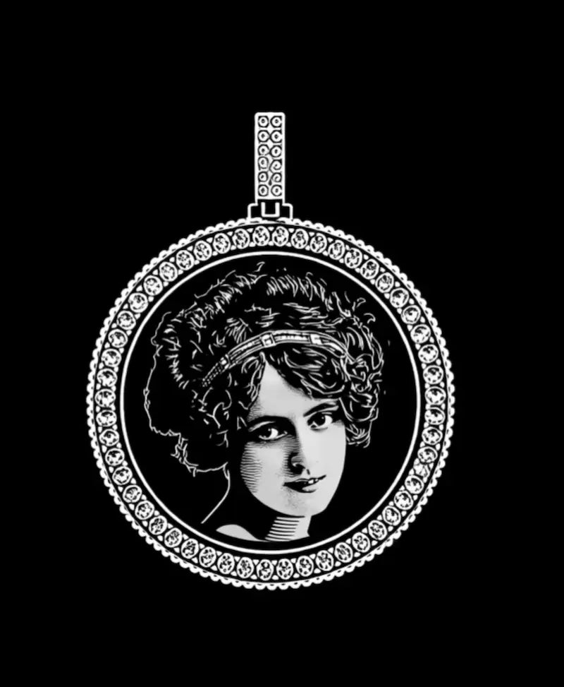 Premium gold necklace and pendant on black background by Ice Jeweller Ltd UK