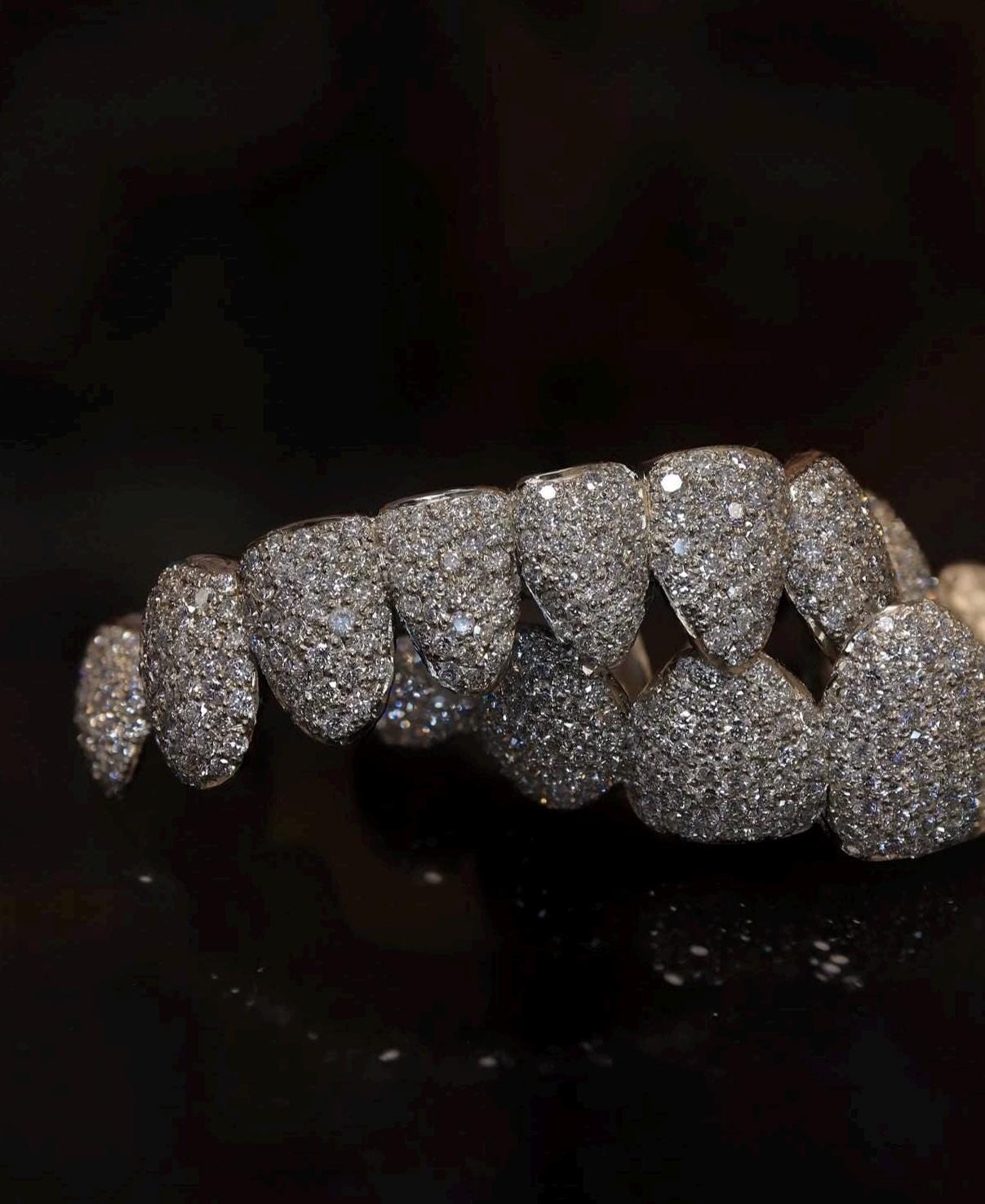 Custom Iced Grillz: VVS Moissanite, Sterling Silver or Gold