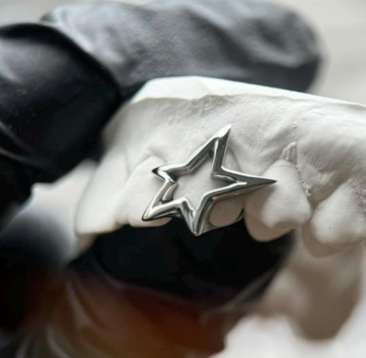 Star Shape Grillz Custom Made - silver and gold Grillz - fast shipping - high end polish