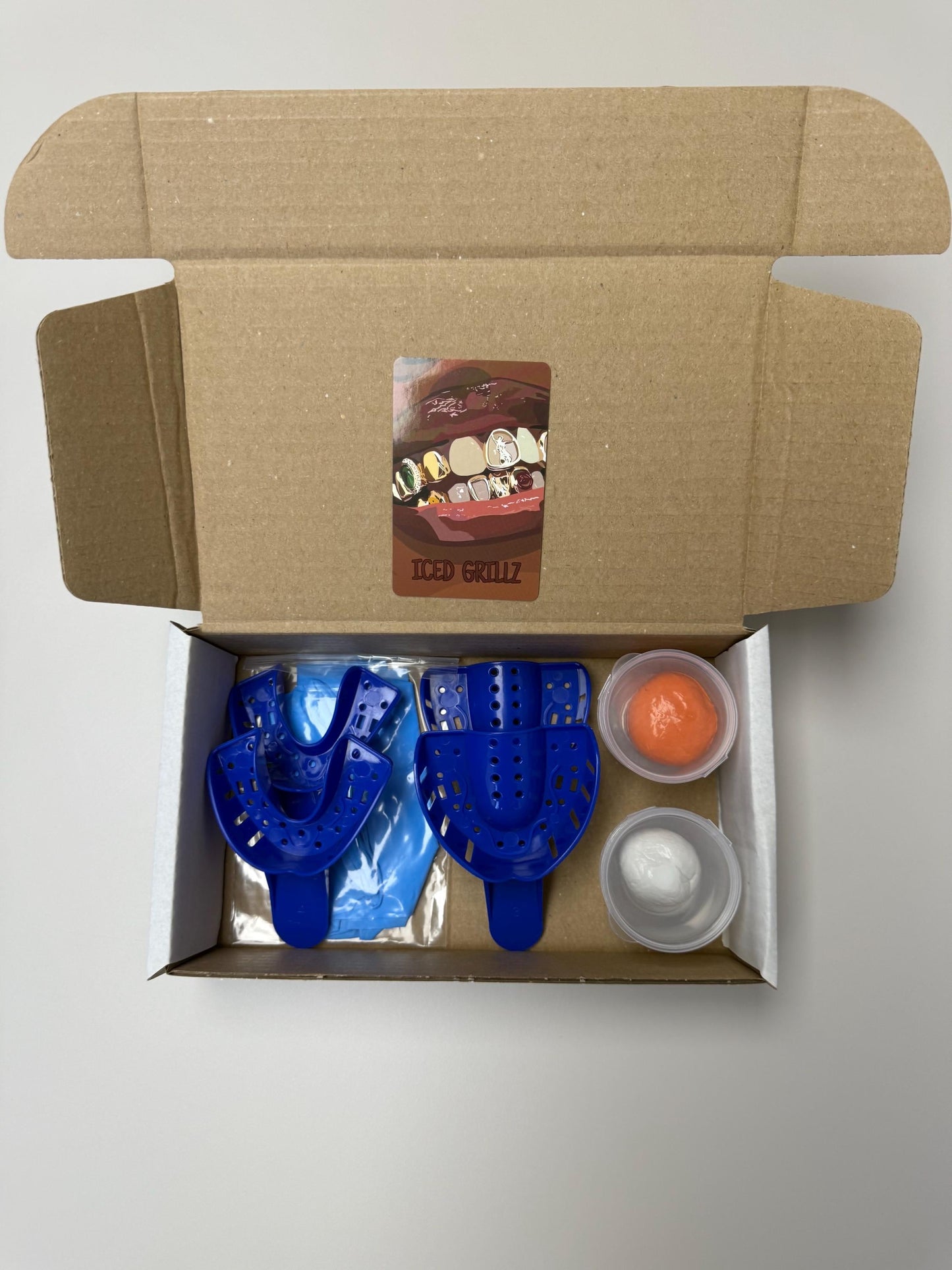 Custom Grillz Impression Kit: DIY Mold, Trays, Gloves