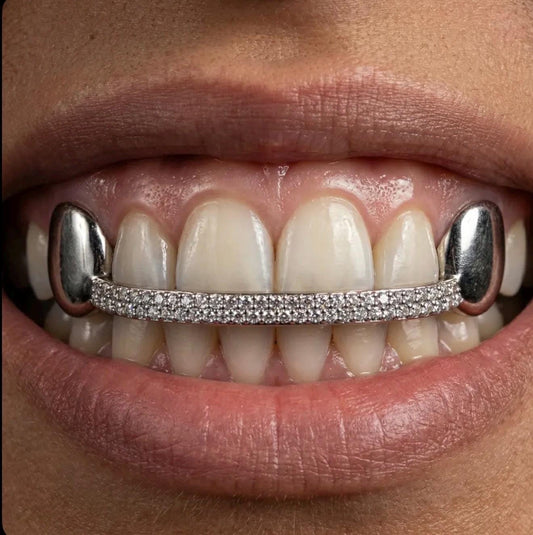 Custom diamond bar vvs Moissanite grillz