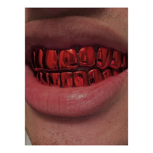 Custom colorful Grillz: Solid Silver or Gold, Precision Fit (black,red,green,blue…)