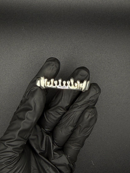 Luxury Custom Sterling Silver Dripped Style Grillz handmade in London with custom precision fit