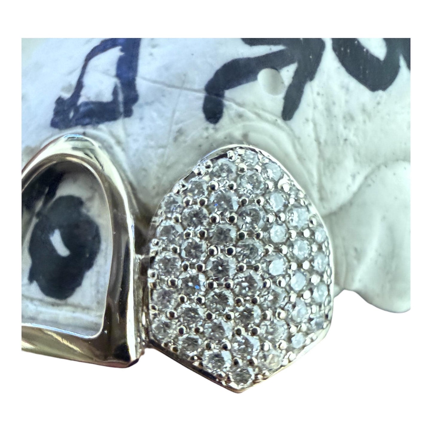 Custom Double Grillz Set – VVS Moissanite diamond , Gold or Silver