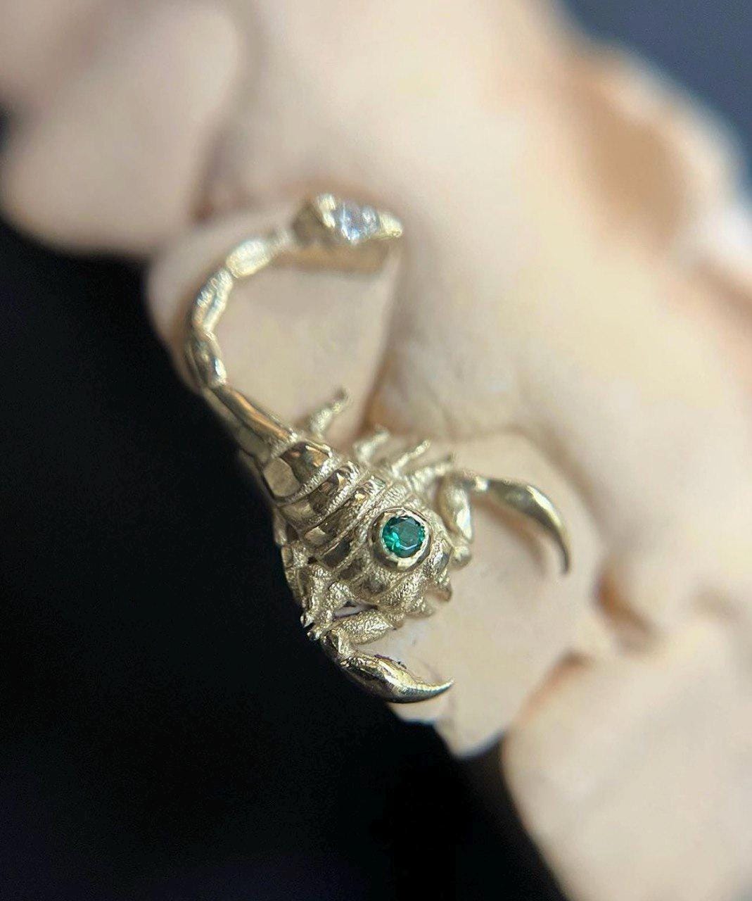 custom scorpion grillz-silver/gold, CAD-designed grillz with medical-grade precision