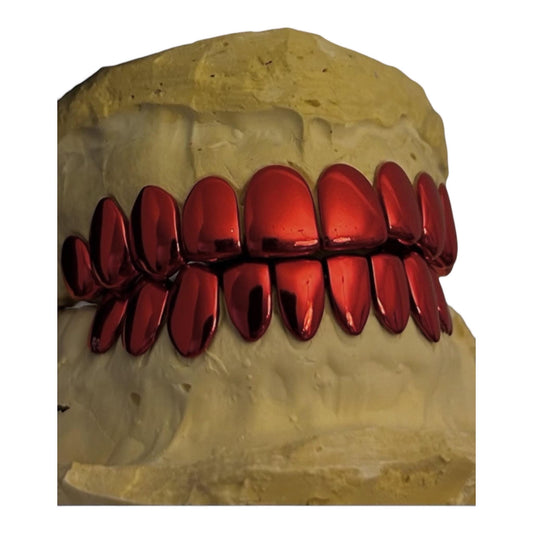 Custom colorful Grillz: Solid Silver or Gold, Precision Fit (black,red,green,blue…)